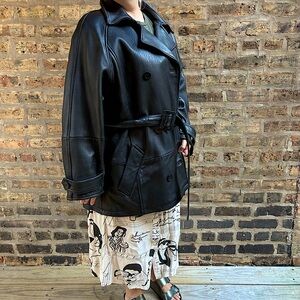 Black Leather Coat Jones New York